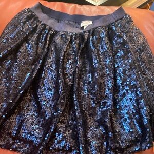 Cat & Jack Blue Sequin Bubble Mini Skirt